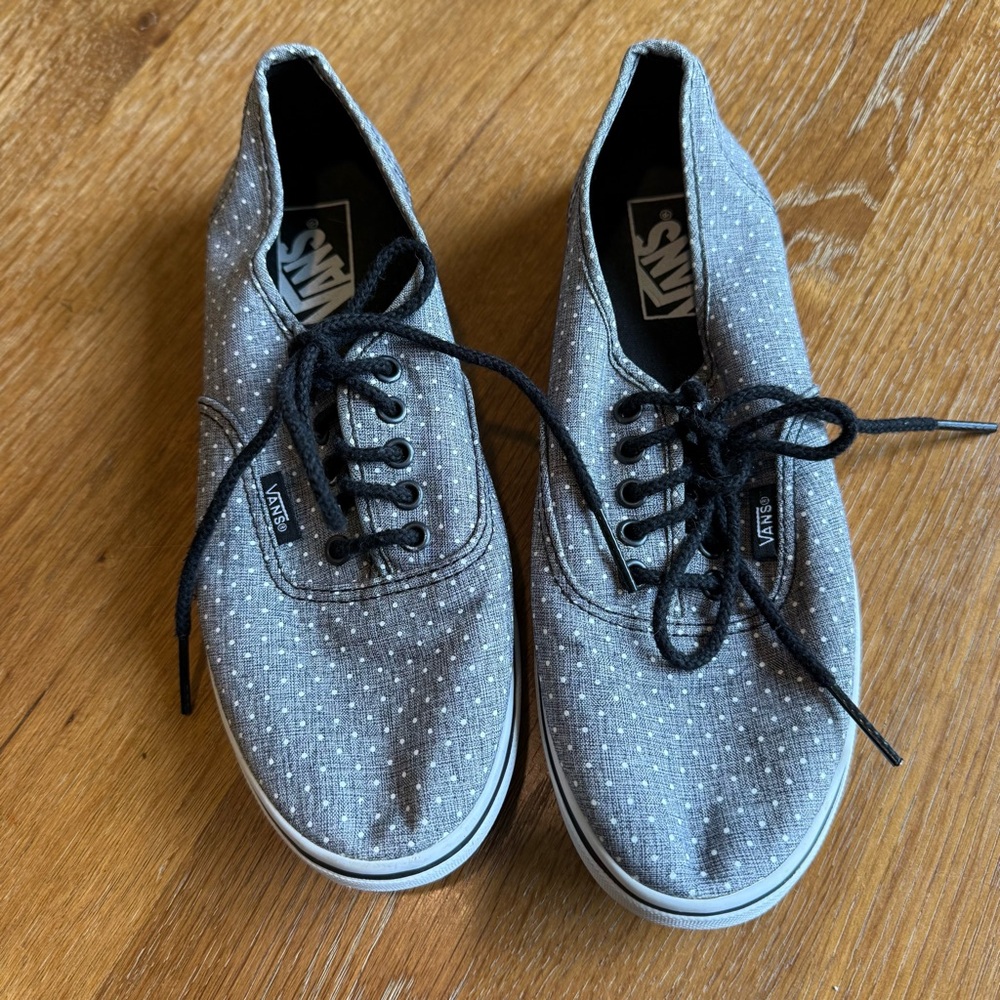 Vans Gray Polka Dot Sneakers Women’s 7.5